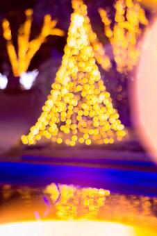 Yellow Bokeh Christmas Tree - Free Stock Photo