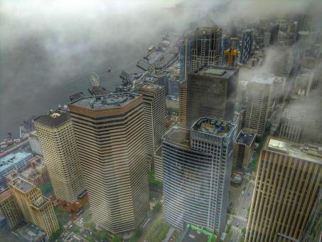 Free Stock Photo of Skyscrapers from Above