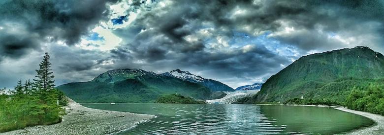 Free stock image of Water and Mountains Panorama created by agphotostock.com