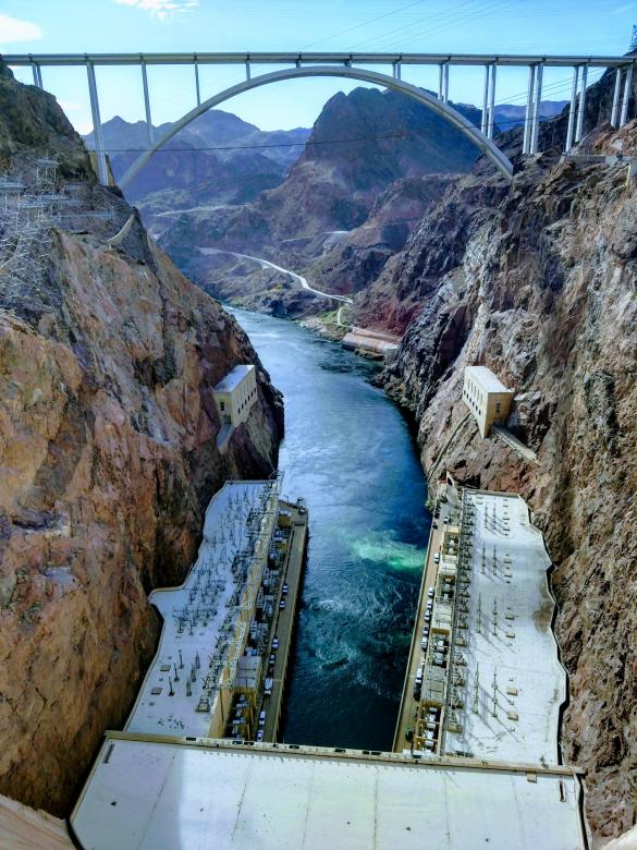 Free stock image of Hoover Dam Bridge created by agphotostock.com