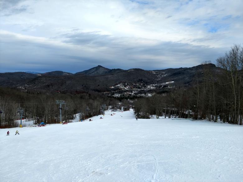 Free stock image of Skiing slopes on mountain in winter created by agphotostock.com