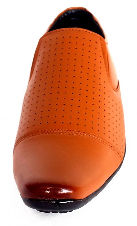 Free stock image of Single Brown Leather Shoe - Front View created by shiv Kumar