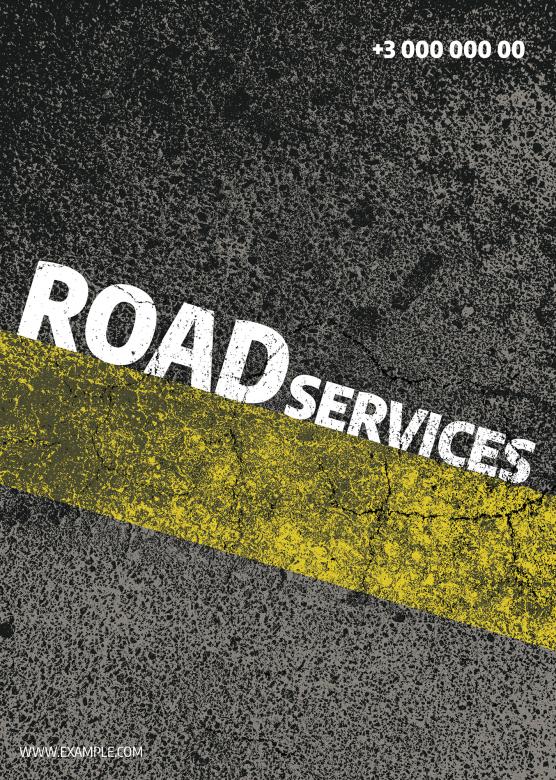 Free stock image of PSD Road Services Poster created by Anas Mannaa