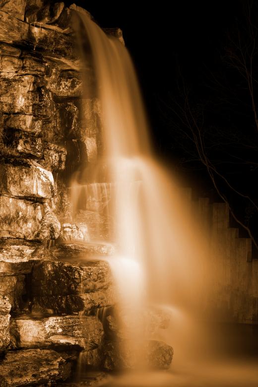 Free stock image of Glowing Gold Falls created by Nicolas Raymond