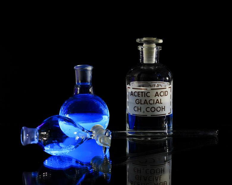 Free stock image of Bottles with Chemicals under a Blacklight created by Geoffrey Whiteway