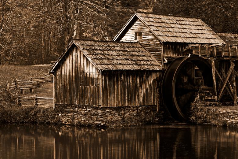 Free stock image of Mabry Monochrome Mill - Sepia Nostalgia created by Nicolas Raymond