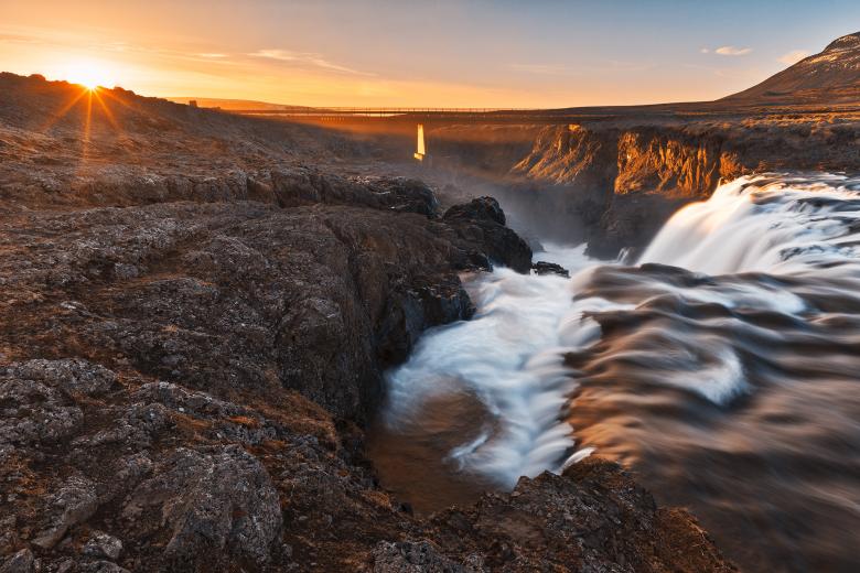 Free stock image of Kolufoss Sunset created by Nicolas Raymond
