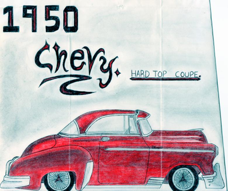 Free stock image of Hand Drawn 1950 Coupe created by rudy liggett