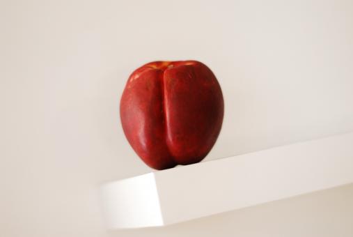 Red Apple on Shelf - Free Stock Photo