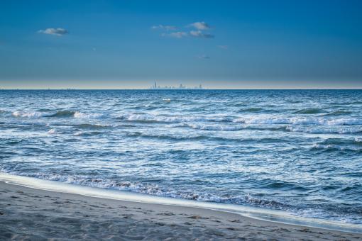Beach with Blue Sea and Sky - Free Stock Photo