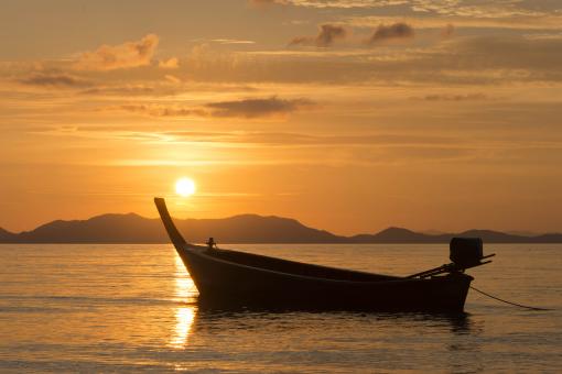 Boat at Sunset - Free Stock Photo
