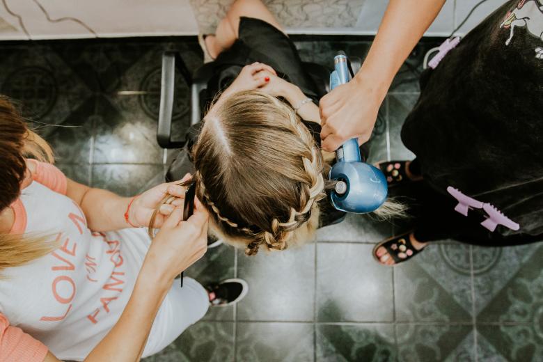 Free stock image of Bride Getting Hair Done Before Wedding created by Batu Berk