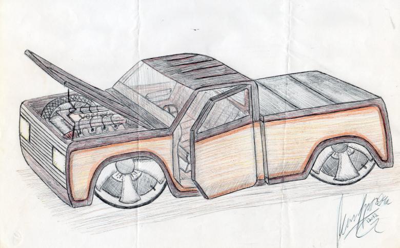 Free stock image of Automobile drawing by hand created by rudy liggett