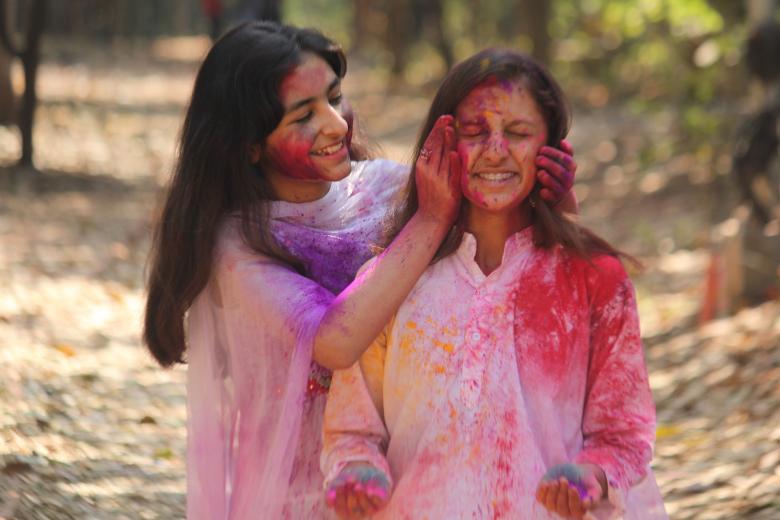 Free stock image of Girls Playing With Colored Powder created by NAVJOT SINGH SIDHU