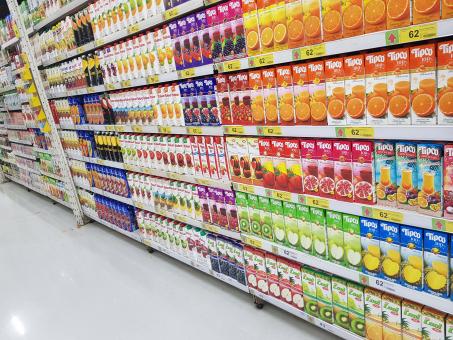 Grocery Store Juice Aisle - Free Stock Photo
