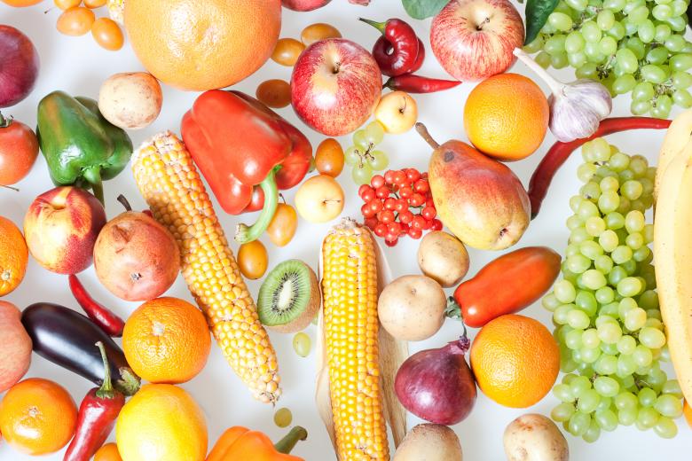 Free stock image of Fruits and Vegetables Background created by 2happy