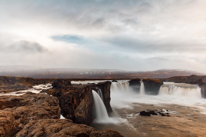 Free stock image of Cloudy Godafoss created by Nicolas Raymond