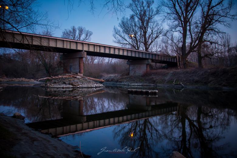 Free stock image of Sunset Over the Bridge created by Frantisek Pech