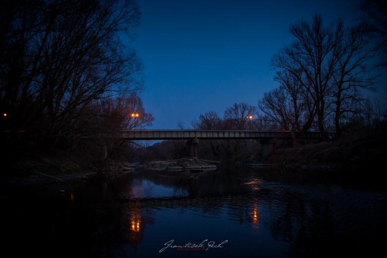 Free stock image of Sunset over the River at Dusk created by Frantisek Pech