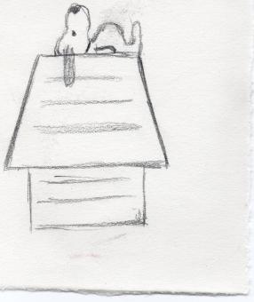 Snoopy taking nap