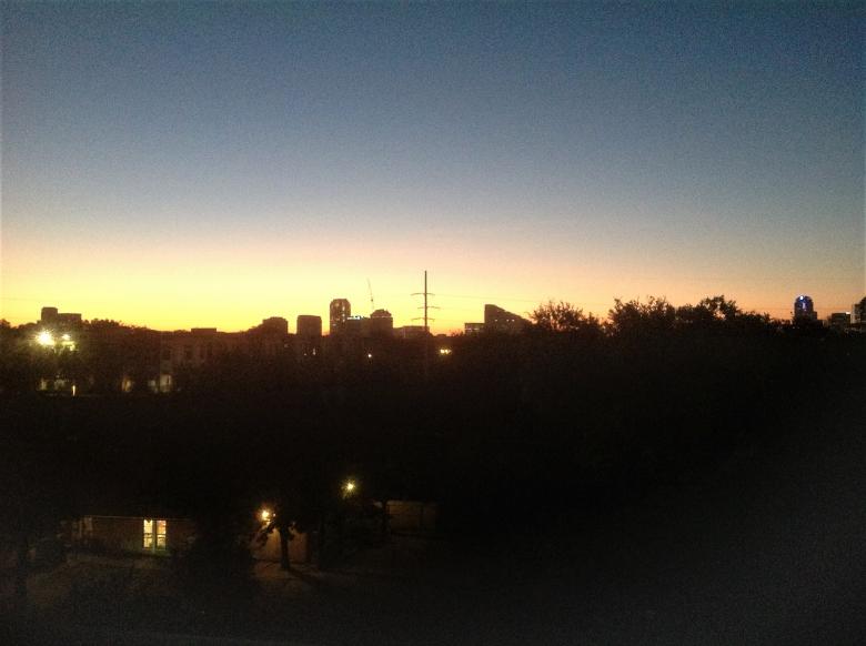 Free stock image of Dallas at dusk created by Brenda Bassett