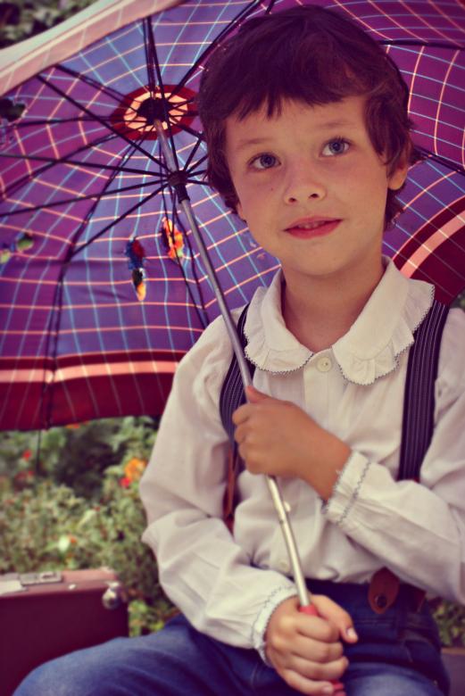 Free stock image of Young Boy With Umbrella created by Victoria Borodinova
