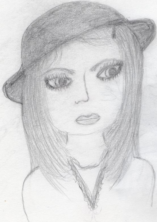 Free stock image of Hand drawn girls face created by rudy liggett