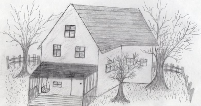 Free stock image of House Drawing created by rudy liggett