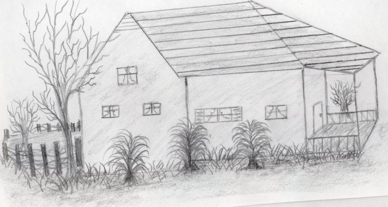 Free stock image of Hand drawn house with trees created by rudy liggett