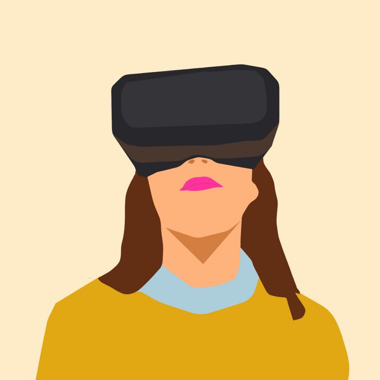 Free stock image of Woman Using VR created by mohamed hassan