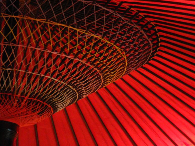 Free stock image of Close-up Inside Red Bamboo Umbrella created by Lindy Thibodaux