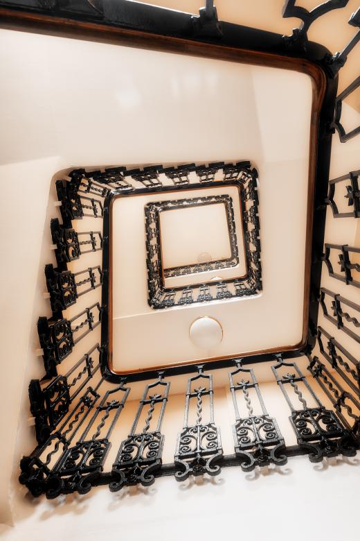 Free stock image of Spiral Sepia Staircase created by Nicolas Raymond