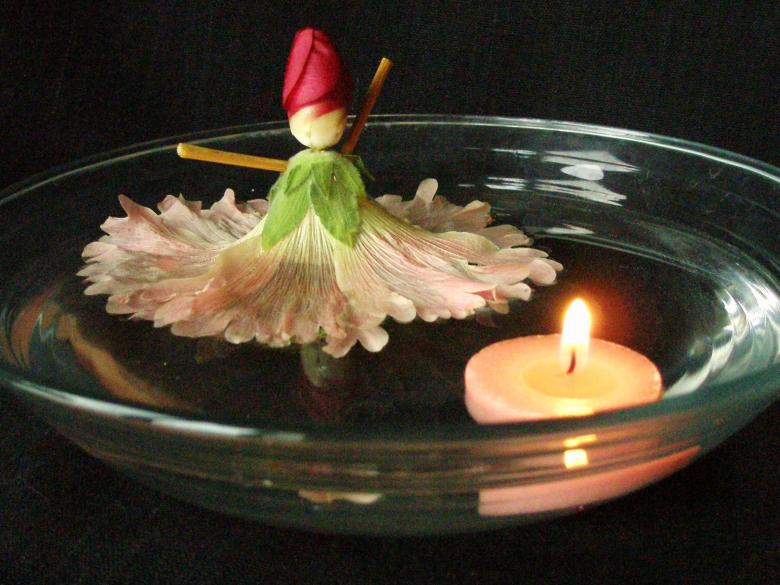 Free stock image of Hollyhock Doll Centerpiece created by Michele Moss