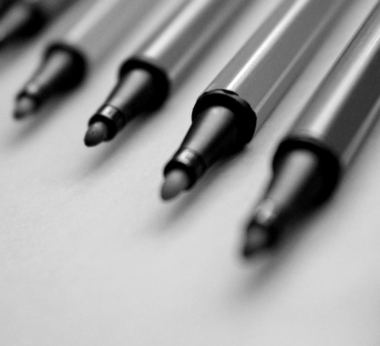 Free stock image of Felt tip Pens -  Black and White created by NomeVizualizzato