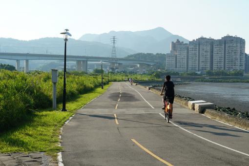 Man on Bicycle in Taichung