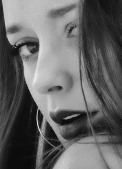 Free Stock Photo of Portrait of a Girl in Black and White