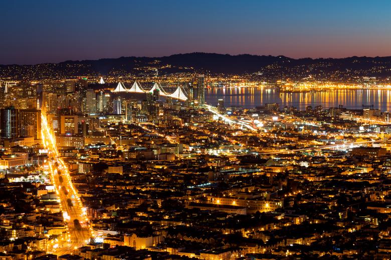 Free stock image of San Francisco Dawn Lights created by Nicolas Raymond