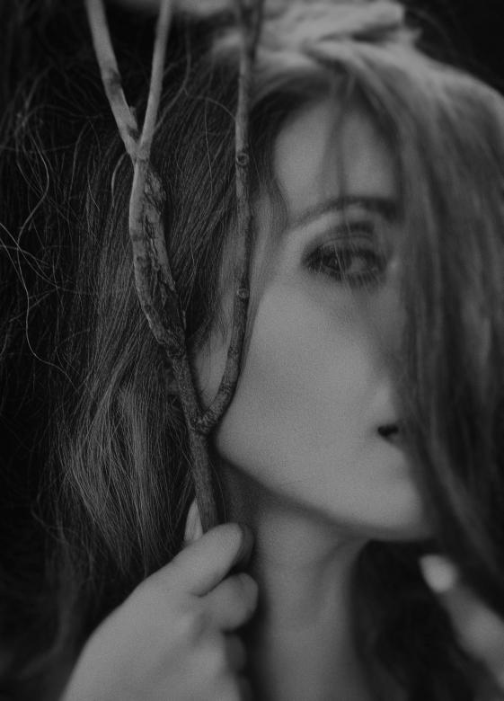 Free stock image of Female Black and White Portrait created by Alexander Krivitskiy