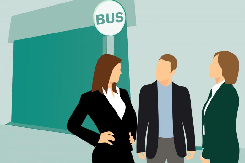 Free stock image of People Waiting at Bus Stop Illustration created by mohamed hassan