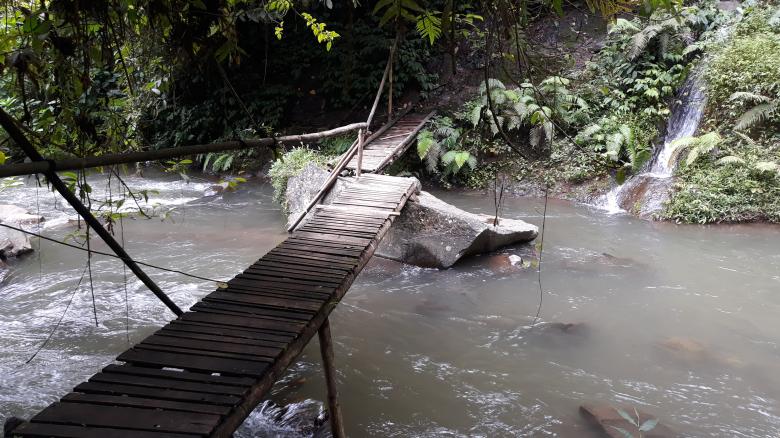 Free stock image of Bridge over the most beautiful river flow created by bang doel