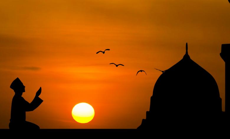 Free stock image of Man Praying at Sunset created by mohamed hassan