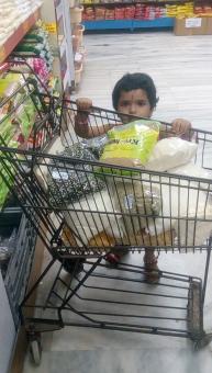 My baby in the supermarket