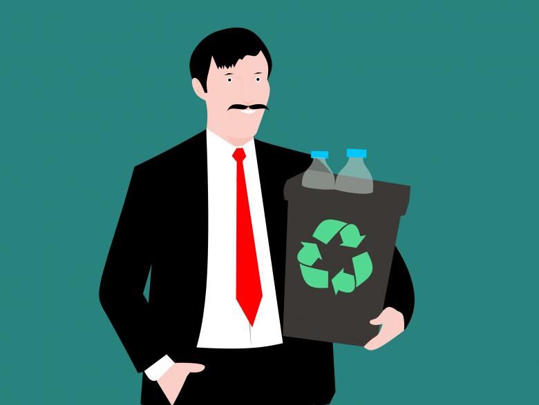 Free stock image of Man Holding Recycle Bin created by mohamed hassan