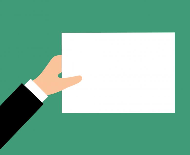 Free stock image of Hand Holding Empty Paper created by mohamed hassan