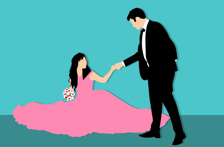 Free stock image of Bride and Groom Illustration created by mohamed hassan