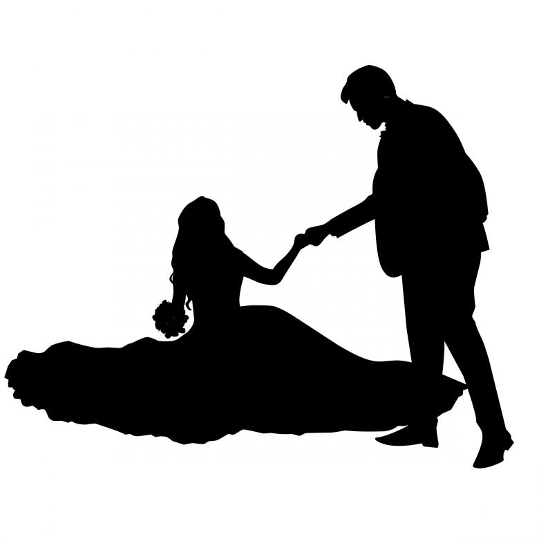 Free stock image of Bride and Groom Silhouette created by mohamed hassan