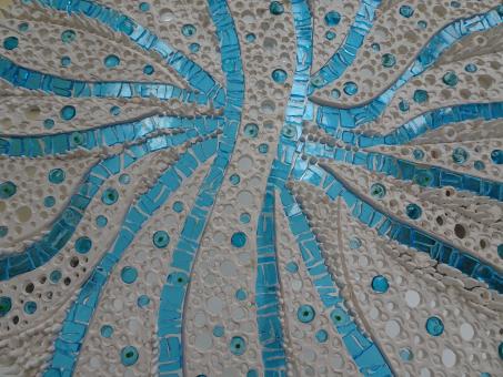 Free Stock Photo of Mosaic Art - Blue and Gray Shapes