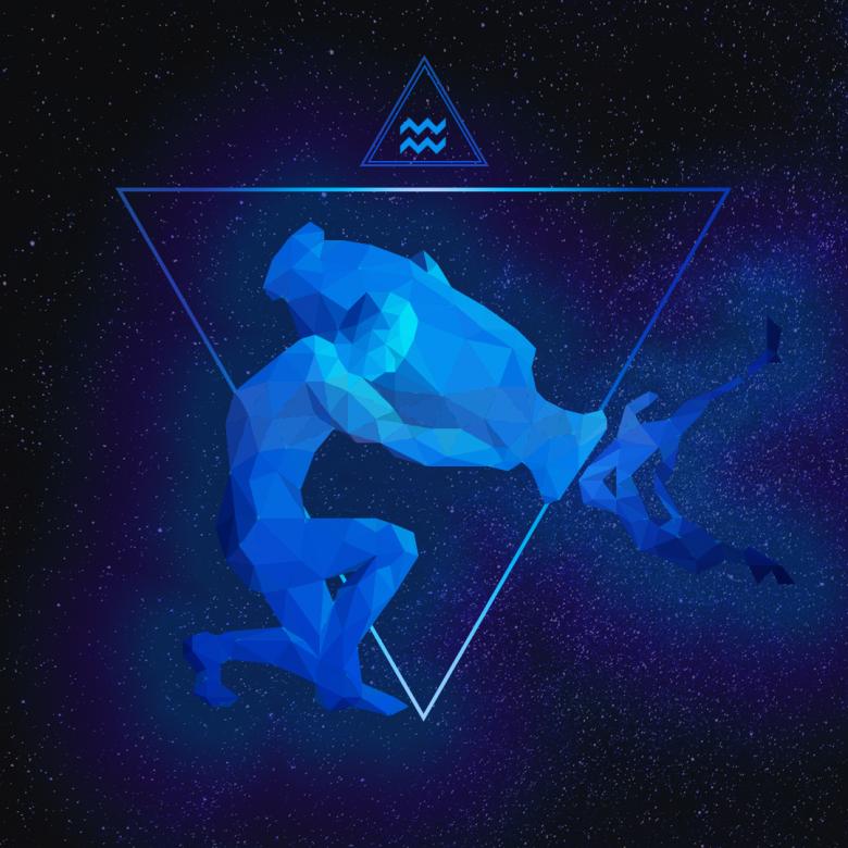 Free stock image of Aquarius Polygonal Artwork created by Helen