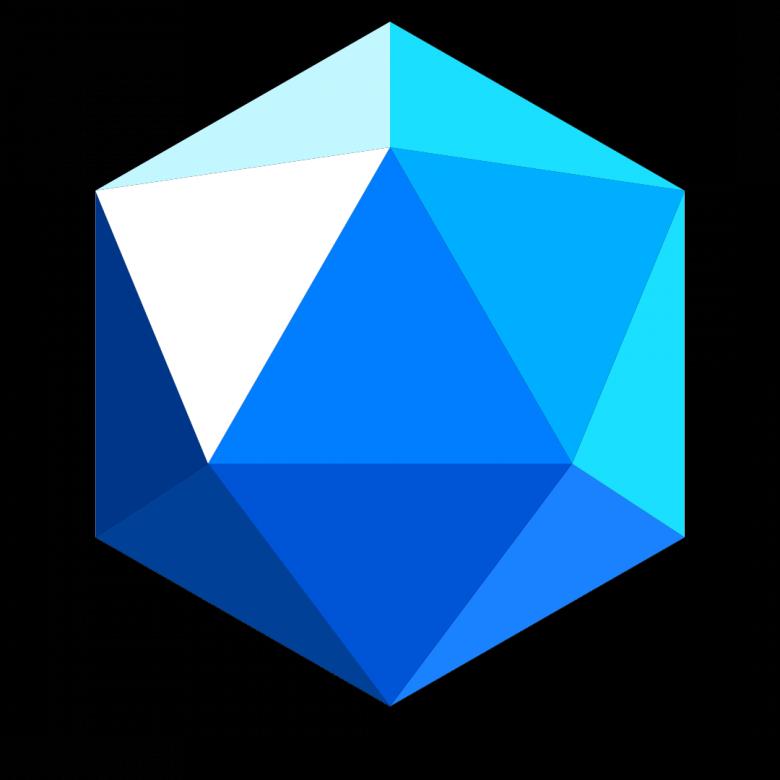 Free stock image of Blue Polygonal Crystal created by Helen