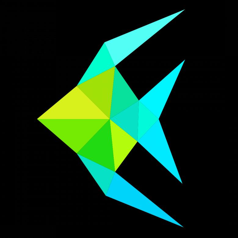 Free stock image of Turquoise Polygonal Fish created by Helen